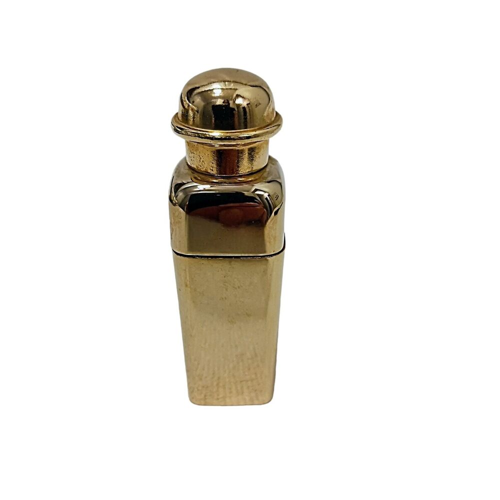 RARE Hermes GOLD AEROSPRAY Caleche Spray w Velvet Pouch 2.5" BOTTLE w Lid Vntg - Picture 5 of 12